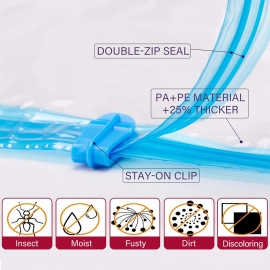 Durable Vacuum Storage Bags For Clothes Pillows Bedding Blanket More Space Save Compression Seal Zipper Wardrobe Organizer