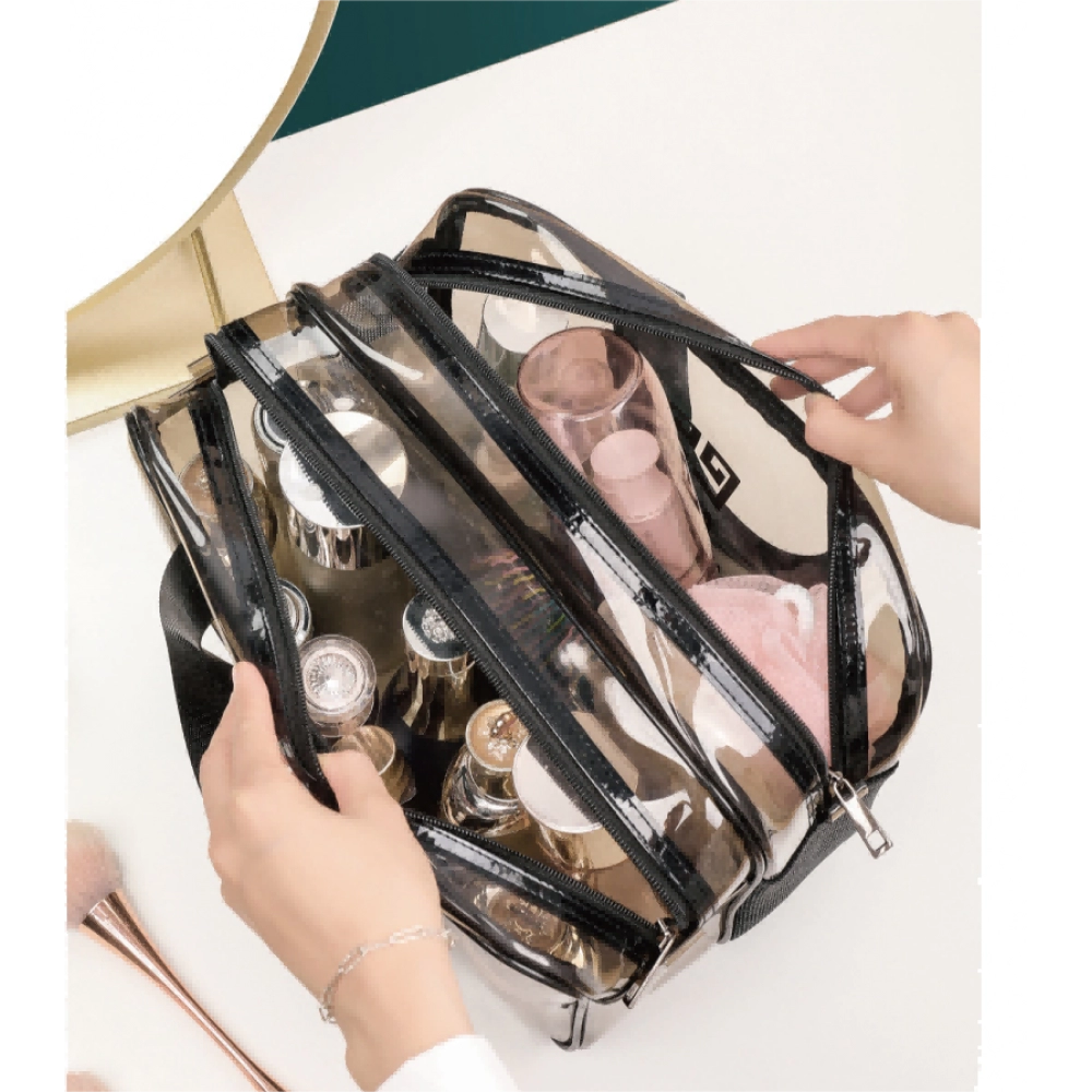 Women Portable Travel Wash Bag Female Transparent Waterproof Makeup Storage Pouch Large Capacity Cosmetic Organizer Beauty Case