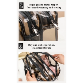 Women Portable Travel Wash Bag Female Transparent Waterproof Makeup Storage Pouch Large Capacity Cosmetic Organizer Beauty Case